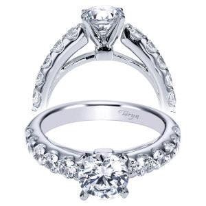 Taryn 14k White Gold Round Straight Engagement Ring TE4246W44JJ