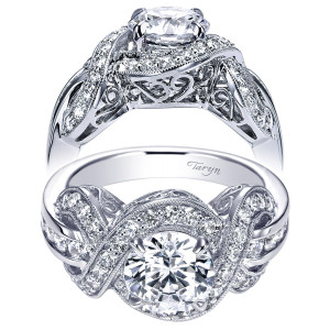 Taryn 14k White Gold Round Halo Engagement Ring TE5476W44JJ