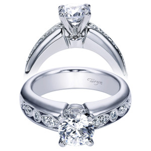 Taryn 14k White Gold Round Straight Engagement Ring TE5521W44JJ