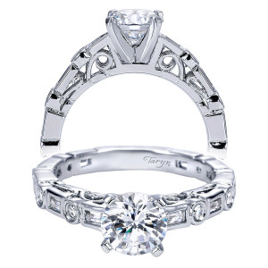 Taryn 14k White Gold Round Straight Engagement Ring TE5652W44JJ