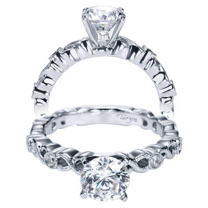 Taryn 14k White Gold Round Straight Engagement Ring TE5667W44JJ