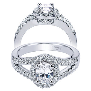 Taryn 14k White Gold Oval Halo Engagement Ring TE5866W44JJ