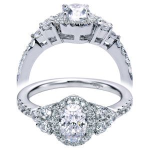 Taryn 14k White Gold Oval Halo Engagement Ring TE6276W44JJ