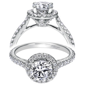 Taryn 14k White Gold Round Halo Engagement Ring TE6970W44JJ