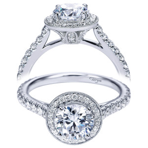 Taryn 14k White Gold Round Halo Engagement Ring TE6971W44JJ