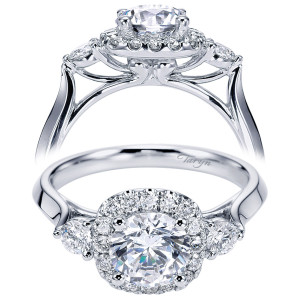 Taryn 14k White Gold Round Halo Engagement Ring TE6977W44JJ