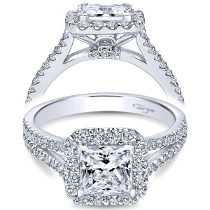 Taryn 14k White Gold Round Halo Engagement Ring TE7277W44JJ