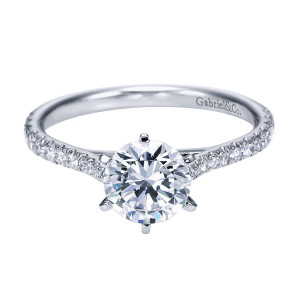 Gabriel - Casey 14 Karat Round Straight Engagement Ring ER7431W44JJ