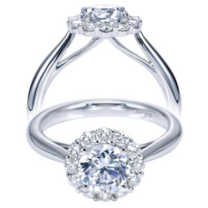 Taryn 14k White Gold Round Halo Engagement Ring TE7721W44JJ