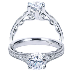 Taryn 14k White Gold Round Straight Engagement Ring TE7723W44JJ