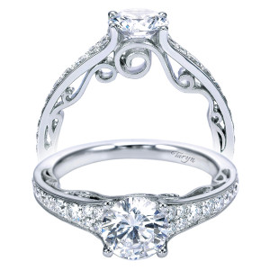 Taryn 14k White Gold Round Straight Engagement Ring TE7731W44JJ