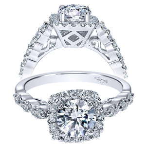 Taryn 14k White Gold Round Halo Engagement Ring TE7736W44JJ