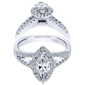 Taryn 14k White Gold Marquise Halo Engagement Ring TE7741W44JJ