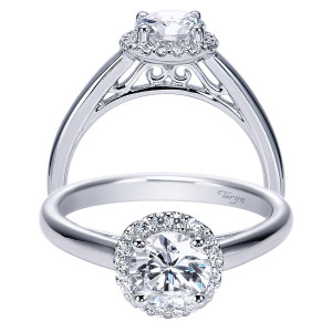 Taryn 14k White Gold Round Halo Engagement Ring TE7815W44JJ