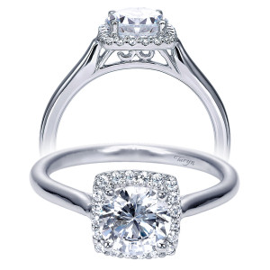 Taryn 14k White Gold Round Halo Engagement Ring TE7818W44JJ