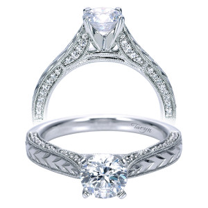 Taryn 14k White Gold Round Straight Engagement Ring TE7971W44JJ