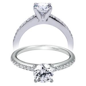 Taryn 14k White Gold Round Straight Engagement Ring TE7973W44JJ