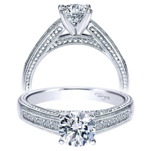 Taryn 14k White Gold Round Straight Engagement Ring TE7996W44JJ