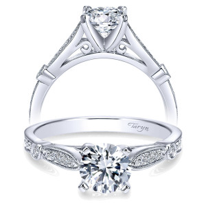 Taryn 14k White Gold Round Straight Engagement Ring TE7999W44JJ