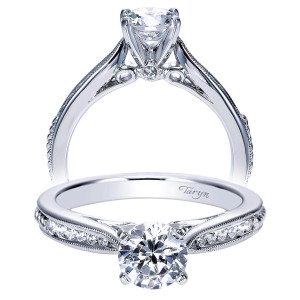Taryn 14k White Gold Round Straight Engagement Ring TE8007W44JJ