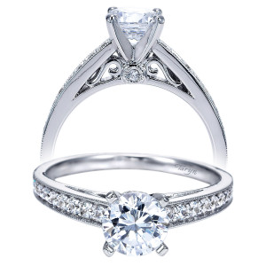 Taryn 14k White Gold Round Straight Engagement Ring TE8062W44JJ