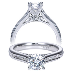 Taryn 14k White Gold Round Straight Engagement Ring TE8064W44JJ