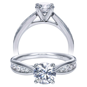 Taryn 14k White Gold Round Straight Engagement Ring TE8188W44JJ