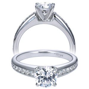 Taryn 14k White Gold Round Straight Engagement Ring TE8195W44JJ