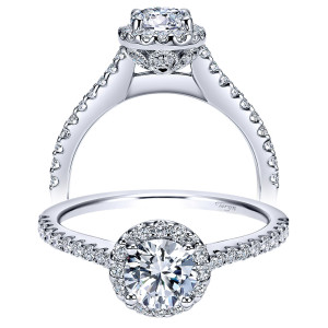 Taryn 14k White Gold Round Halo Engagement Ring TE8198W44JJ