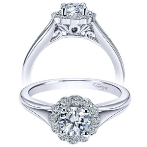 Taryn 14k White Gold Round Halo Engagement Ring TE8205W44JJ