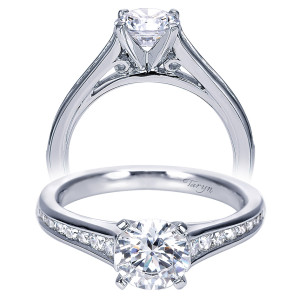 Taryn 14k White Gold Round Straight Engagement Ring TE8223W44JJ