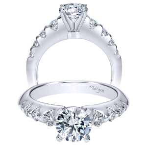 Taryn 14k White Gold Round Straight Engagement Ring TE8443W44JJ