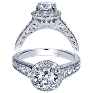 Taryn 14k White Gold Round Halo Engagement Ring TE8533W44JJ