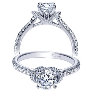 Taryn 14k White Gold Round Straight Engagement Ring TE8611W44JJ