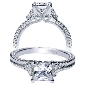 Taryn 14k White Gold Round Straight Engagement Ring TE8815W44JJ