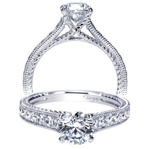 Taryn 14k White Gold Round Straight Engagement Ring TE8823W44JJ