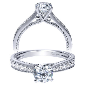 Taryn 14k White Gold Round Straight Engagement Ring TE8826W44JJ