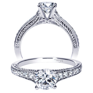 Taryn 14k White Gold Round Straight Engagement Ring TE8827W44JJ