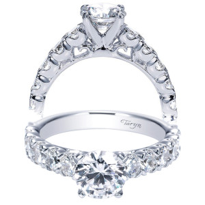 Taryn 14k White Gold Princess Cut Straight Engagement Ring TE8904W44JJ