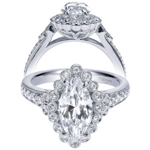Taryn 14k White Gold Marquise Halo Engagement Ring TE8908W44JJ