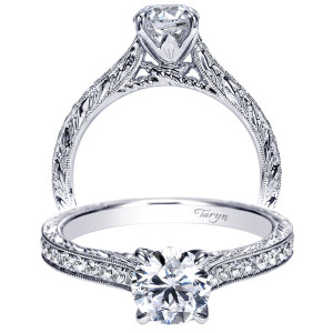 Taryn 14k White Gold Round Straight Engagement Ring TE8922W44JJ