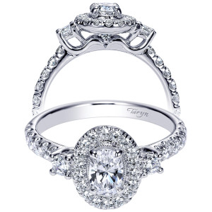 Taryn 14k White Gold Oval Halo Engagement Ring TE9005W44JJ