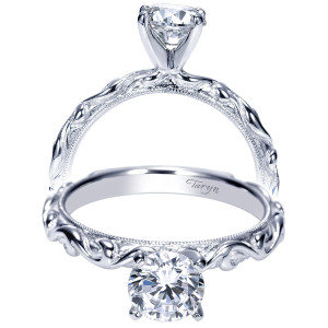 Taryn 14k White Gold Round Straight Engagement Ring TE9021W4JJJ