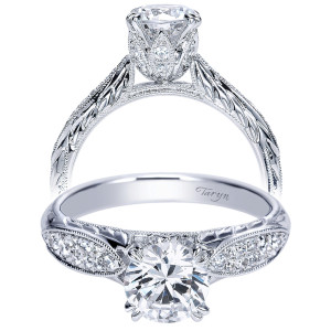 Taryn 14k White Gold Round Straight Engagement Ring TE9063W44JJ