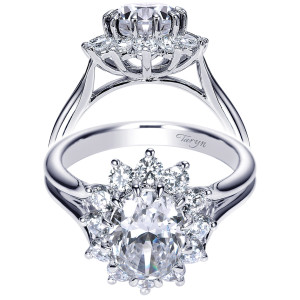 Taryn 14k White Gold Oval Halo Engagement Ring TE9076W44JJ