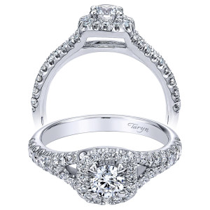 Taryn 14k White Gold Round Halo Engagement Ring TE910099W44JJ