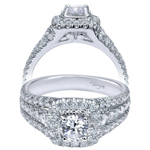 Taryn 14k White Gold Round Halo Engagement Ring TE910148W44JJ