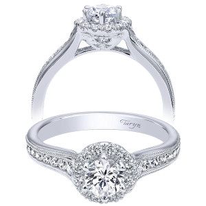Taryn 14k White Gold Round Halo Engagement Ring TE910165W44JJ