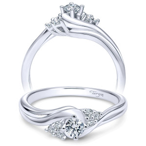 Taryn 14k White Gold Bypass Engagement Ring TE910939W44JJ