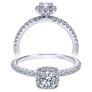 Taryn 14k White Gold Round Halo Engagement Ring TE911727R1W44JJ